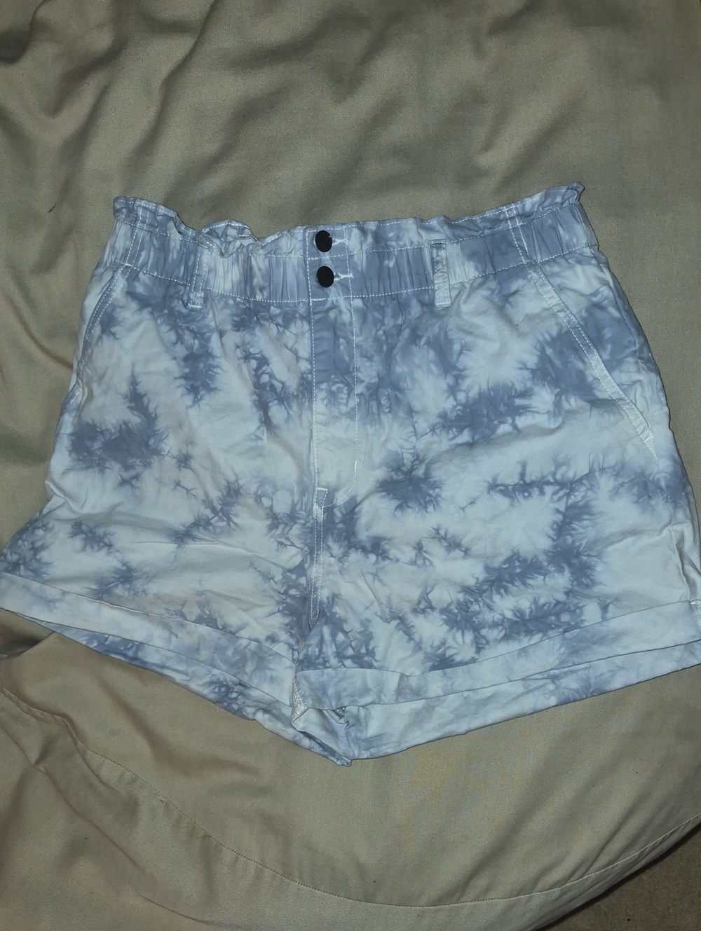 Universal Thread Light Blue Tie-Dye High Waist Women’s Shorts
